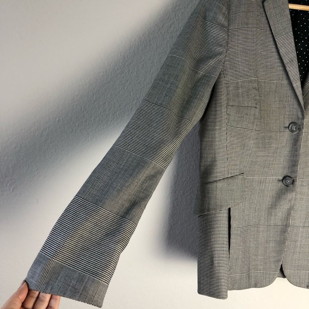 Akris Punto wool blend gray check blazer size 10 - Picture 2 of 8